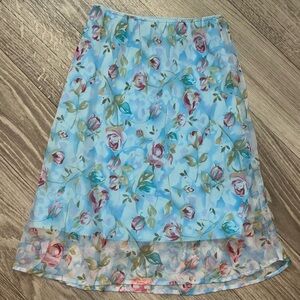 Vintage floral midi skirt